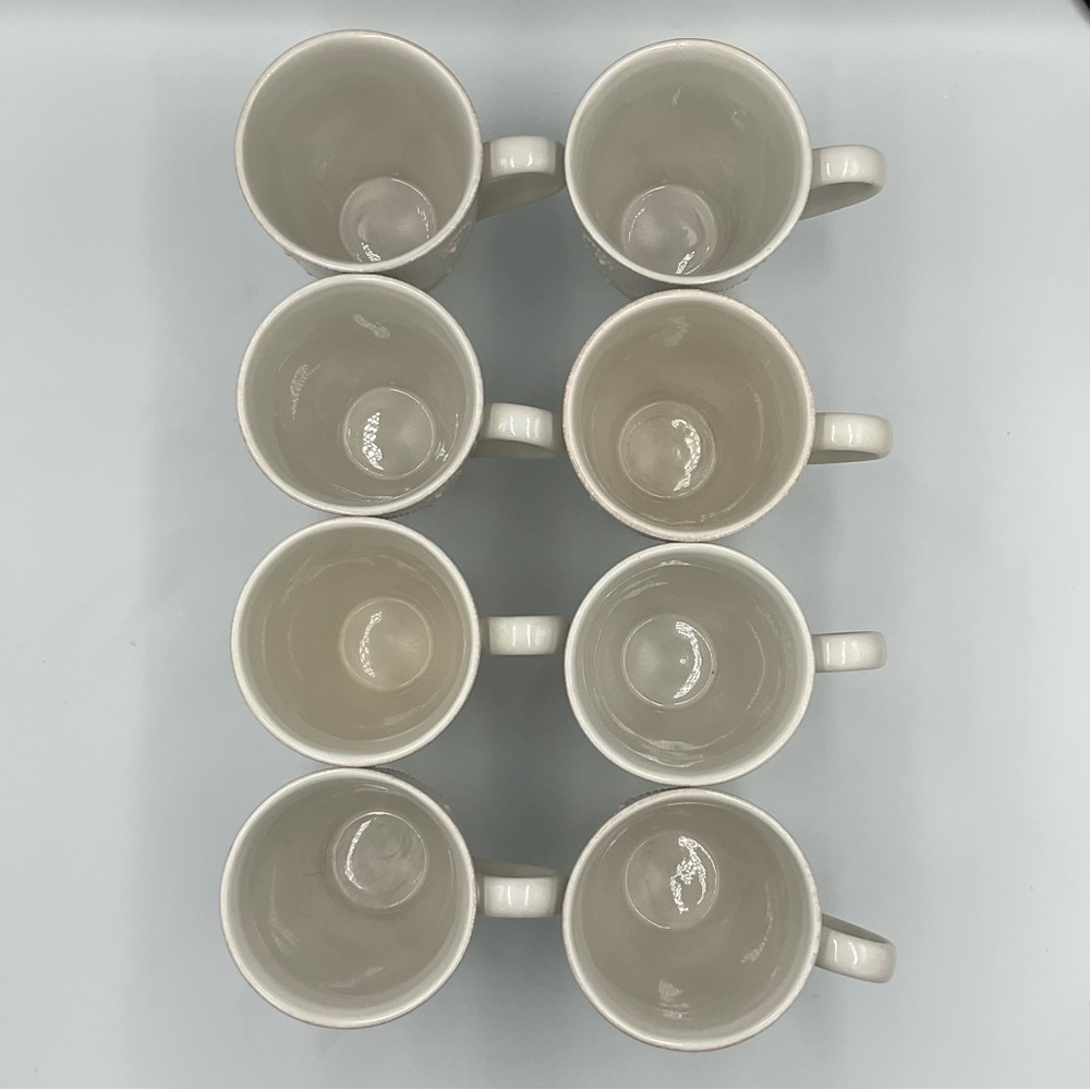 Lenox French Pearl White Coffee Mugs Set of 8 - Picture 4 of 8